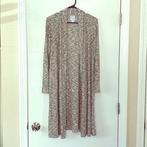 Long Tan Calf Length Duster